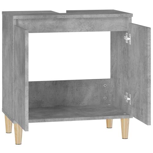 Underskab til håndvask 58x33x60 cm konstrueret træ betongrå