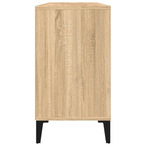 Underskab til håndvask 80x33x60 cm konstrueret træ sonoma-eg