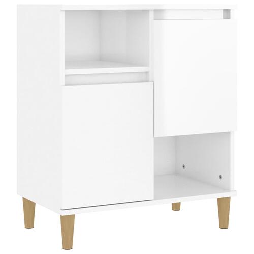 Skænke 2 stk. 60x35x70 cm konstrueret træ hvid højglans