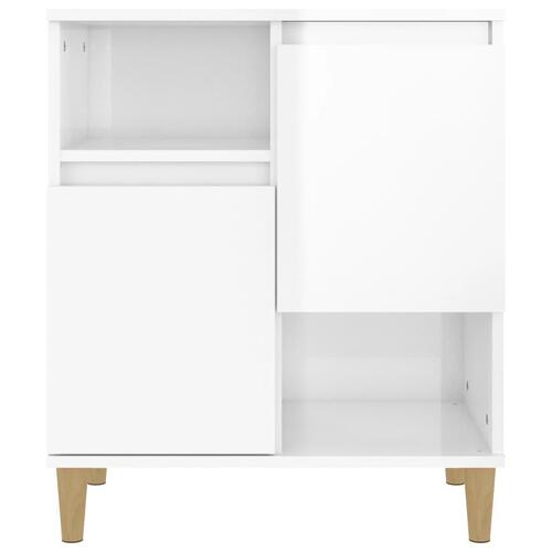 Skænke 2 stk. 60x35x70 cm konstrueret træ hvid højglans