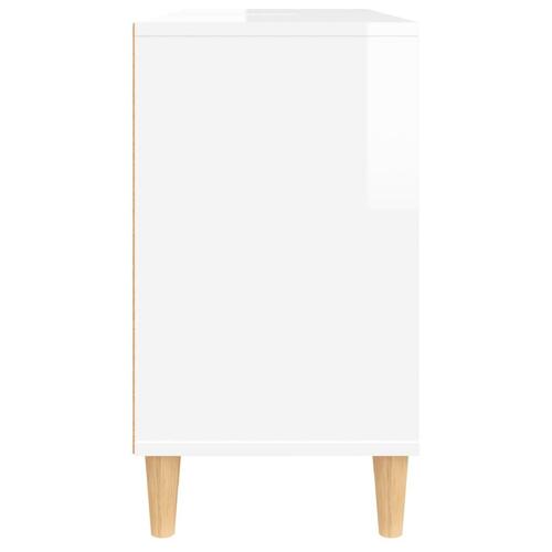 Skab til håndvask 80x33x60 cm konstrueret træ hvid højglans