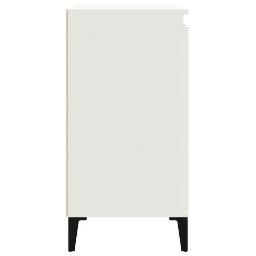 Sengebord 40x35x70 cm konstrueret træ hvid