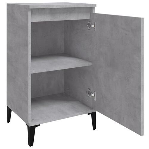 Sengebord 40x35x70 cm konstrueret træ betongrå