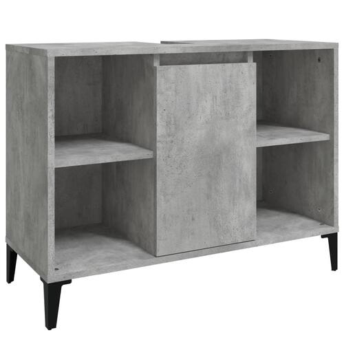 Underskab til håndvask 80x33x60 cm konstrueret træ betongrå