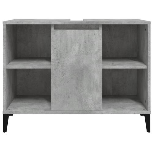 Underskab til håndvask 80x33x60 cm konstrueret træ betongrå