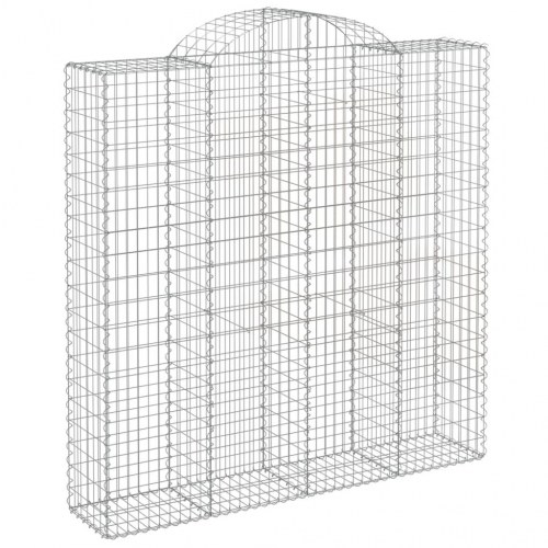 Buet gabionkurv 200×50×200/220 cm - galvaniseret jern