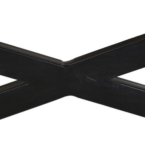 Sofabord Sort Natur Træ Metal 120 x 120 x 55 cm