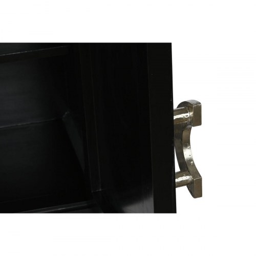 Skænk 160 × 40 × 80 cm - sort/grå/hvid, harpiks & træ/MDF