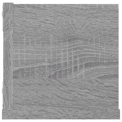 Væghylde til cd'er 100x18x18 cm konstrueret træ grå sonoma-eg