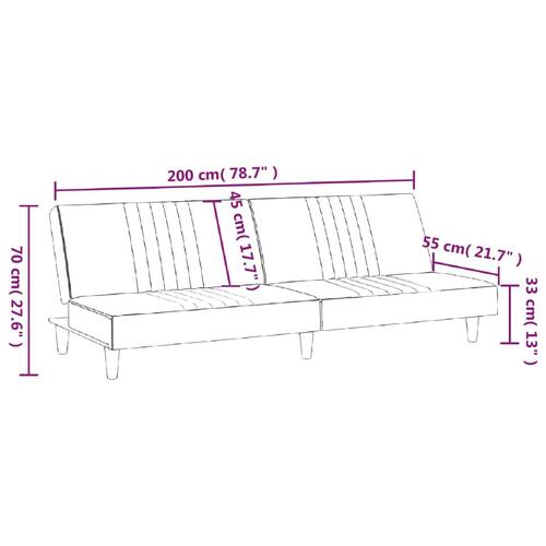 Sovesofa stof cremefarvet