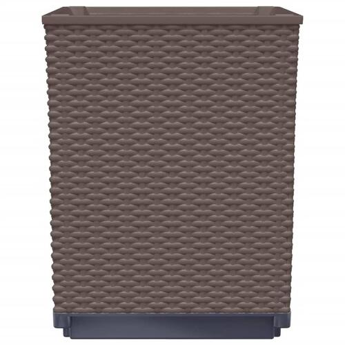 Plantekasser 2 stk. 30x30x37 cm polypropylen brun