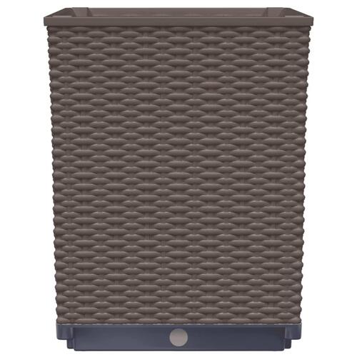 Plantekasser 2 stk. 30x30x37 cm polypropylen brun