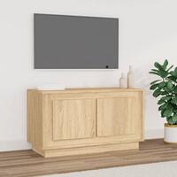 Tv-bord 80x35x45 cm konstrueret træ sonoma-eg