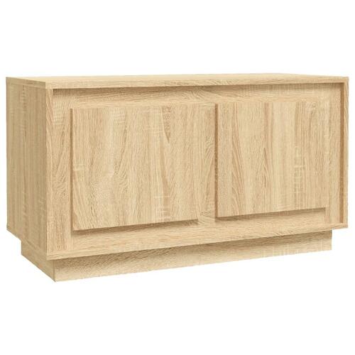 Tv-bord 80x35x45 cm konstrueret træ sonoma-eg