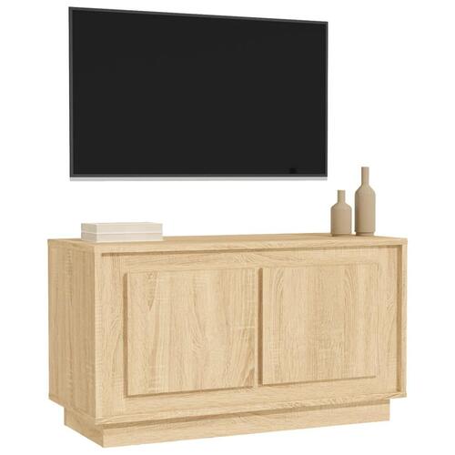 Tv-bord 80x35x45 cm konstrueret træ sonoma-eg