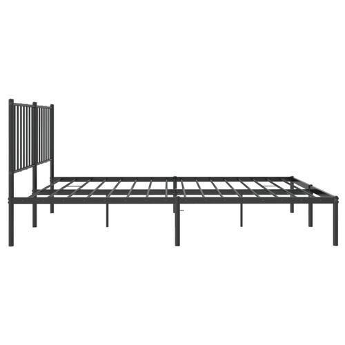 Sengeramme med sengegavl 120x190 cm metal sort