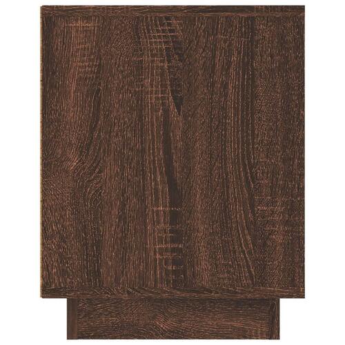 Tv-bord 80x35x45 cm konstrueret træ brun egetræsfarve