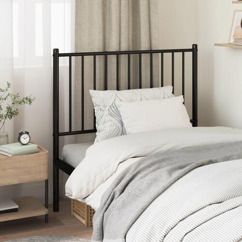 Sengegavl 90 cm metal sort