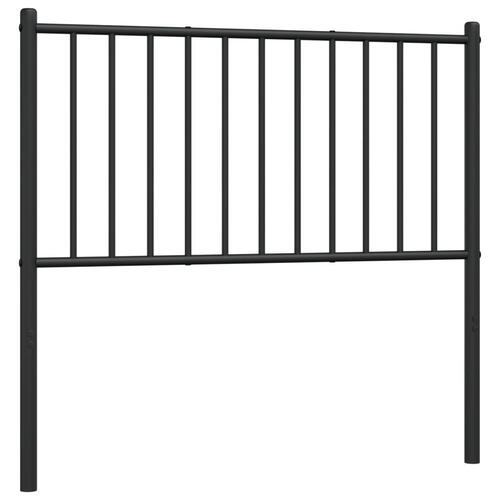 Sengegavl 90 cm metal sort