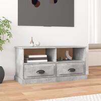 Tv-bord 93x35,5x45 cm konstrueret træ betongrå