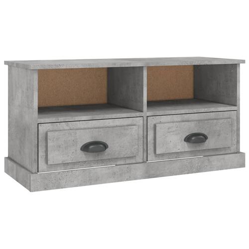 Tv-bord 93x35,5x45 cm konstrueret træ betongrå
