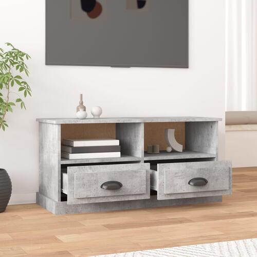 Tv-bord 93x35,5x45 cm konstrueret træ betongrå