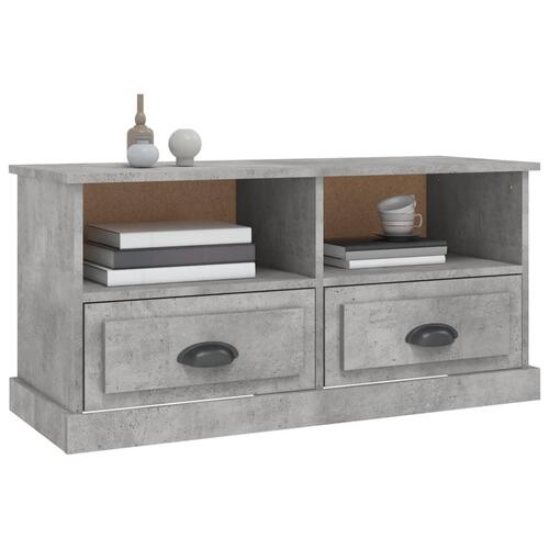 Tv-bord 93x35,5x45 cm konstrueret træ betongrå