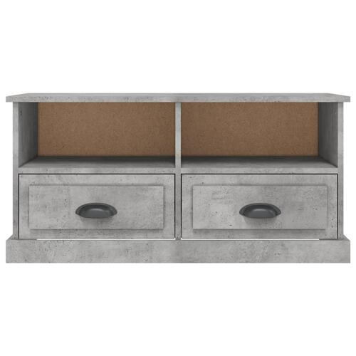 Tv-bord 93x35,5x45 cm konstrueret træ betongrå
