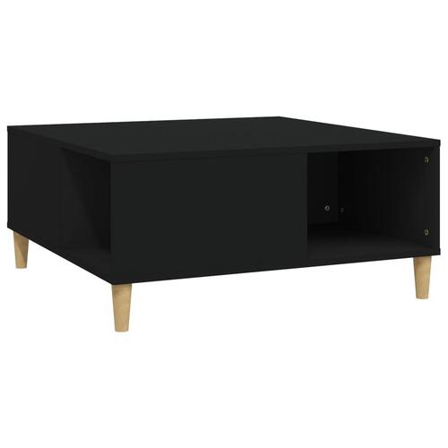Sofabord 80x80x36,5 cm konstrueret træ sort