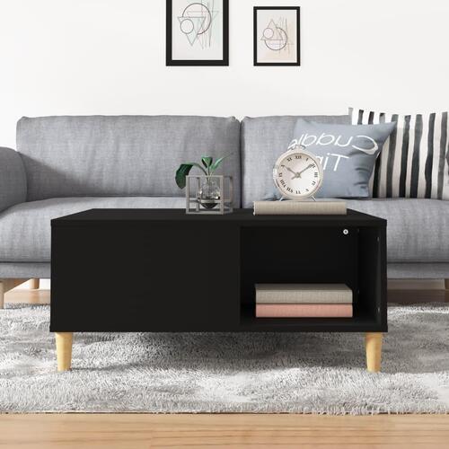 Sofabord 80x80x36,5 cm konstrueret træ sort