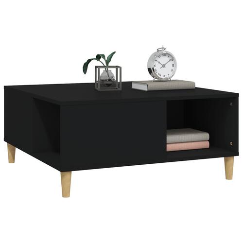 Sofabord 80x80x36,5 cm konstrueret træ sort