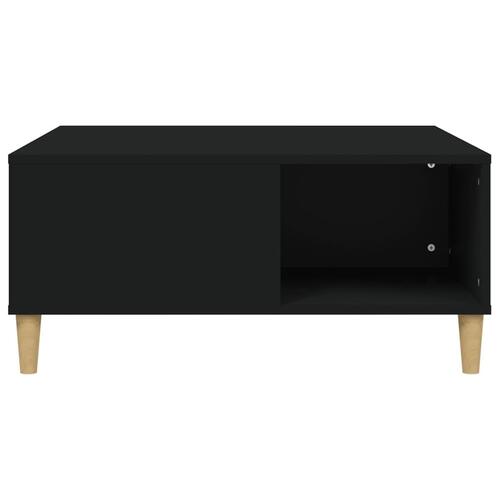 Sofabord 80x80x36,5 cm konstrueret træ sort