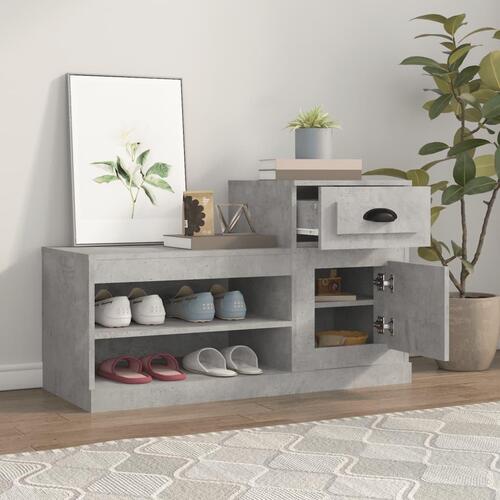 Skoreol 100x42x60 cm konstrueret træ betongrå