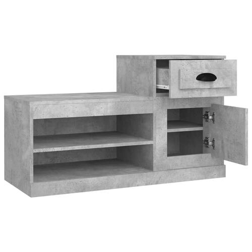 Skoreol 100x42x60 cm konstrueret træ betongrå
