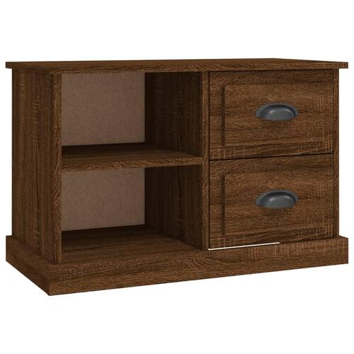 Tv-bord 73x35,5x47,5 cm konstrueret træ brun egetræsfarve