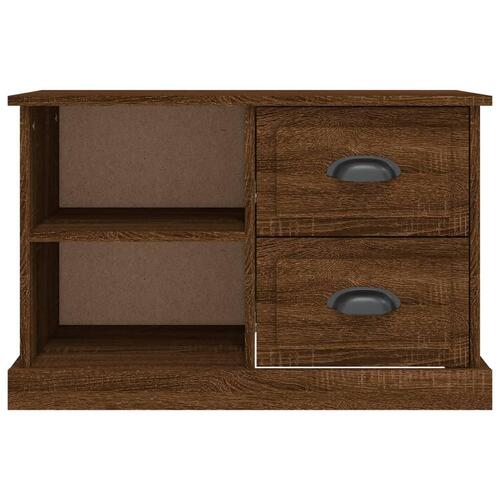 Tv-bord 73x35,5x47,5 cm konstrueret træ brun egetræsfarve