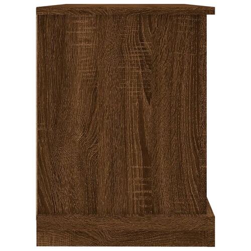 Tv-bord 73x35,5x47,5 cm konstrueret træ brun egetræsfarve
