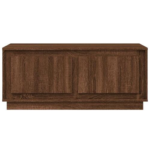 Sofabord 102x50x44 cm konstrueret træ brun egetræsfarve