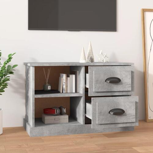 Tv-bord 73x35,5x47,5 cm konstrueret træ betongrå