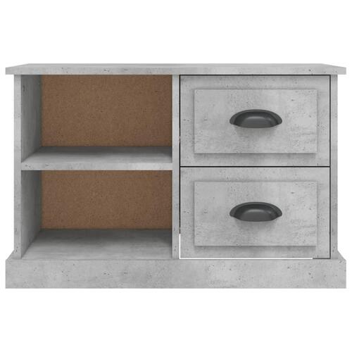 Tv-bord 73x35,5x47,5 cm konstrueret træ betongrå