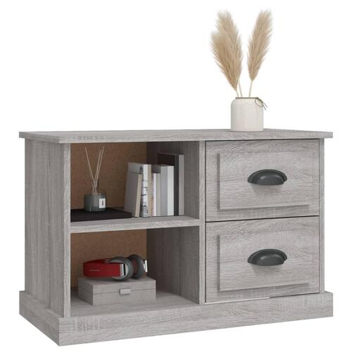 Tv-bord 73x35,5x47,5 cm konstrueret træ grå sonoma-eg