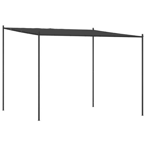 Pavillon 3x3 m 180 g/m² stof og stål antracitgrå