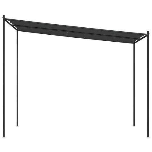 Pavillon 3x3 m 180 g/m² stof og stål antracitgrå