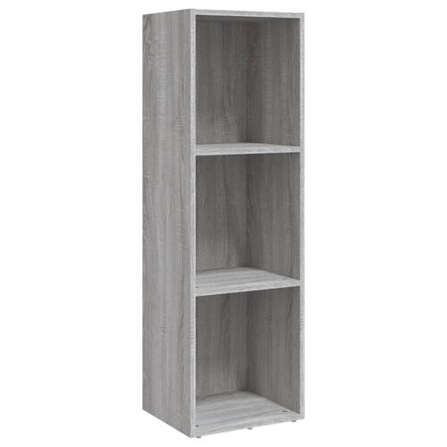 Bogreol/tv-bord 36x30x114 cm konstrueret træ grå sonoma-eg