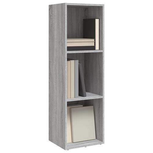 Bogreol/tv-bord 36x30x114 cm konstrueret træ grå sonoma-eg