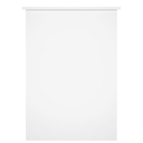 Skrivebord 100x55x75 cm konstrueret træ hvid højglans