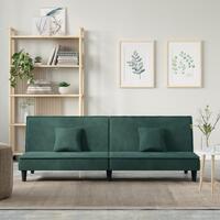 Sovesofa velour mørkegrøn