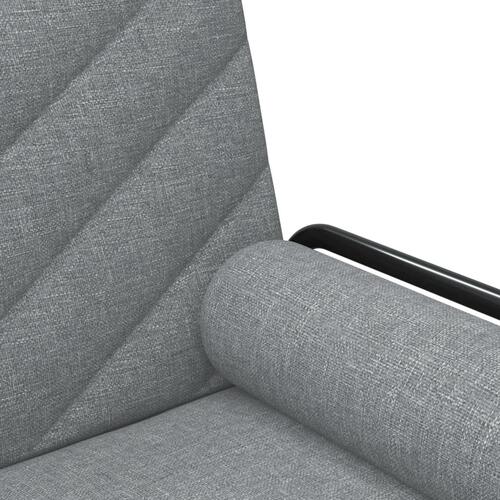 Sovesofa med armlæn stof lysegrå