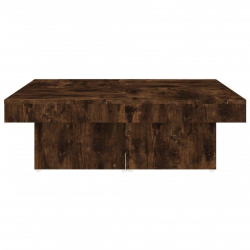 Sofabord 90 × 90 × 28 cm i konstrueret træ - røget egetræsfarve
