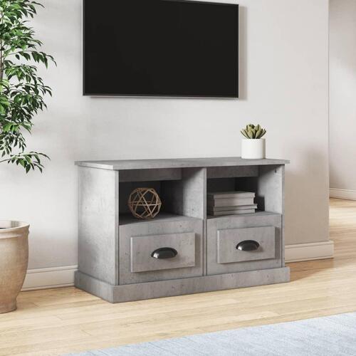 Tv-bord 80x35x50 cm konstrueret træ betongrå